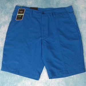 Haggar NWT Active Motion Shorts, Men's, Flat Front, Blue, Size 36
